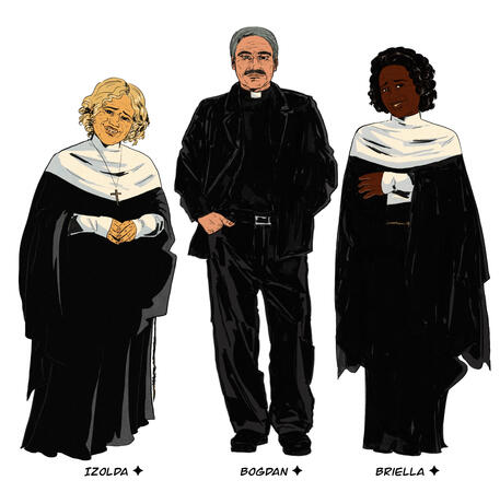 Sister Izolda, Father Bogdan, Sister Briella